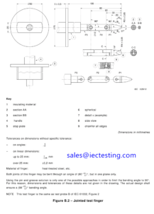 Jointed Test Finger of IEC 61010-1 Figure B.2