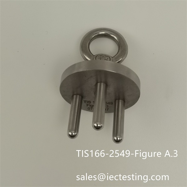 TIS 166-2549 Figure A.3 Gauge for testing the contact of the earthing contact before live contact