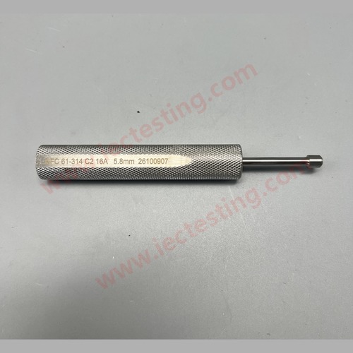 NF C61-314 C2 16A – Gauges for size of entry holes for plug pins 16A 5.8mm (SC-NFC2-16A, product photo 2)