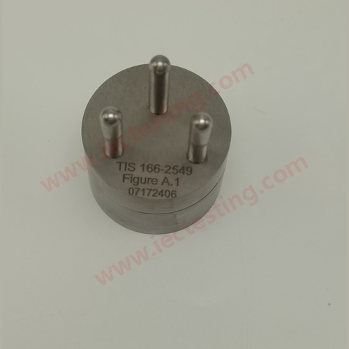 TIS 166-2549 Figure A.1 gauge for checking impossibility of single-pole insertion of plugs