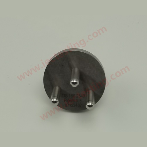 TIS 166-2549 Figure A.3 gauge for testing earthing contact before live contacts