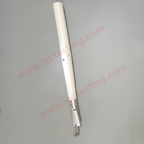 Young adult arm test probe — straight body with hook end