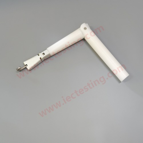 Young adult arm test probe bent at the elbow joint
