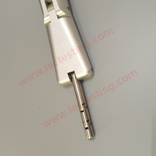 Young adult arm test probe — tip detail